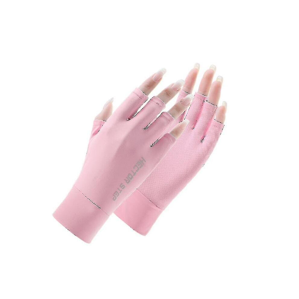 Upf 50  Fingerless Sun Gloves For Uv Protection Hand Cover For Women Fishing, Driving, Cycling, Hiking