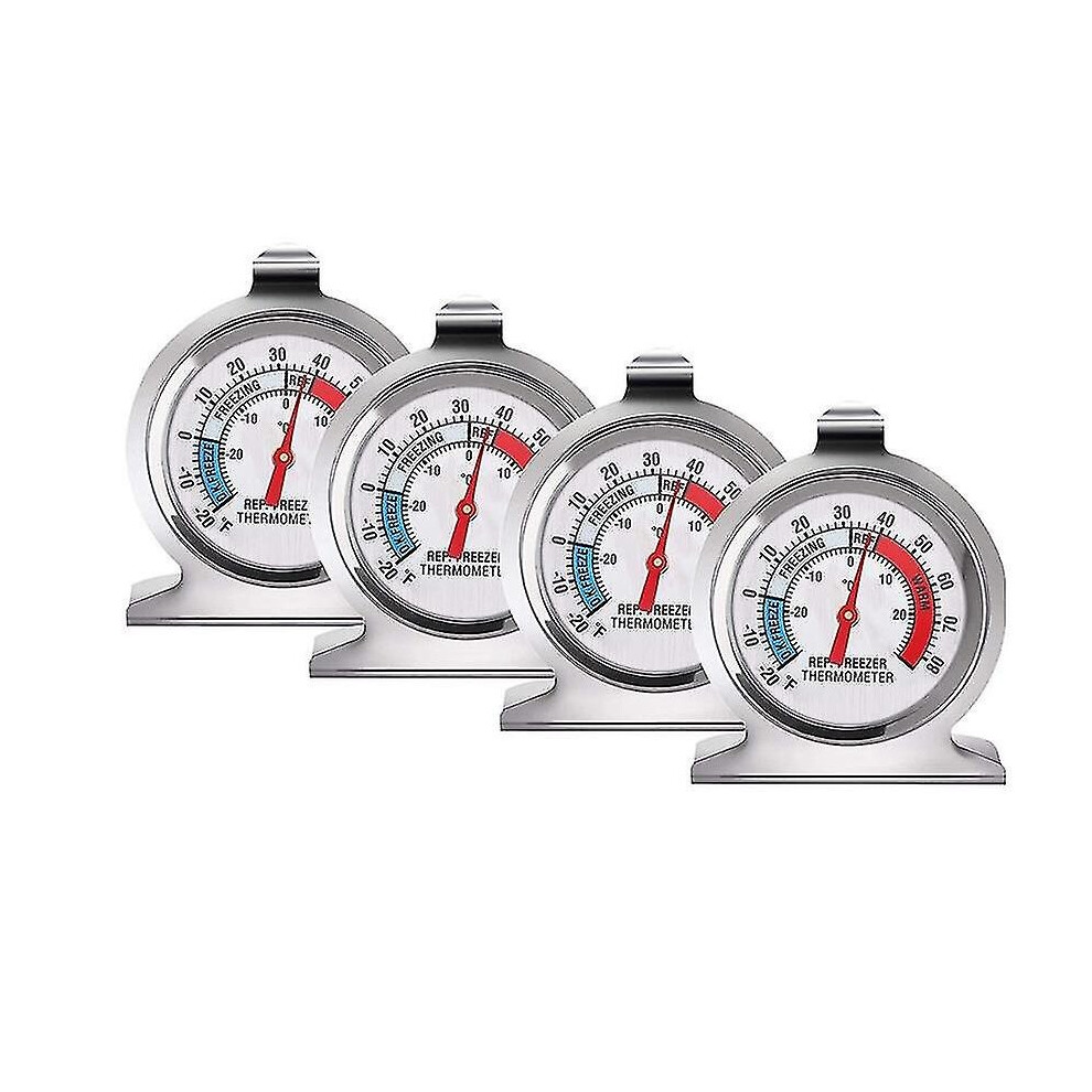 4 Pack Refrigerator Freezer Thermometer Large Dial Thermometer