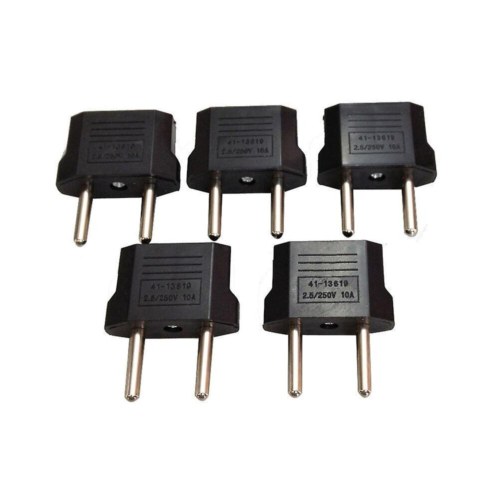 5 Pcs Us Usa To Eu Euro Europe Ac Power Converter Travel Adapter Charger Plugs