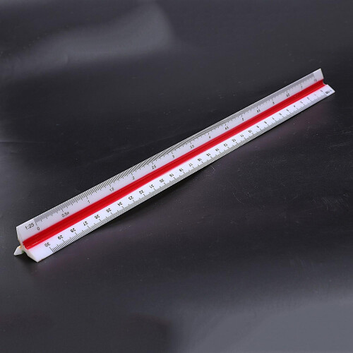 1:20 1:25 1:50 1:75 1:100 1:125 Plastic Triangular Scale Ruler 1