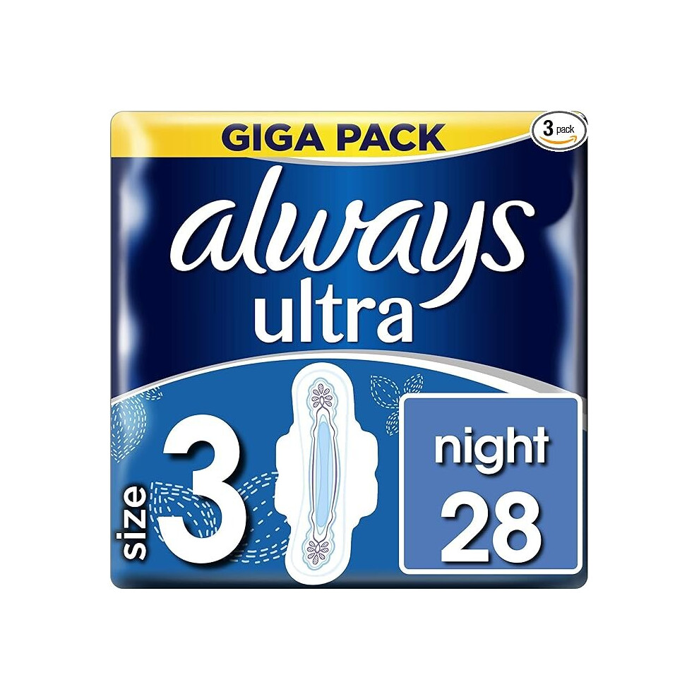 Always Ultra Night (Size 3) Sanitary Towels With Wings 28