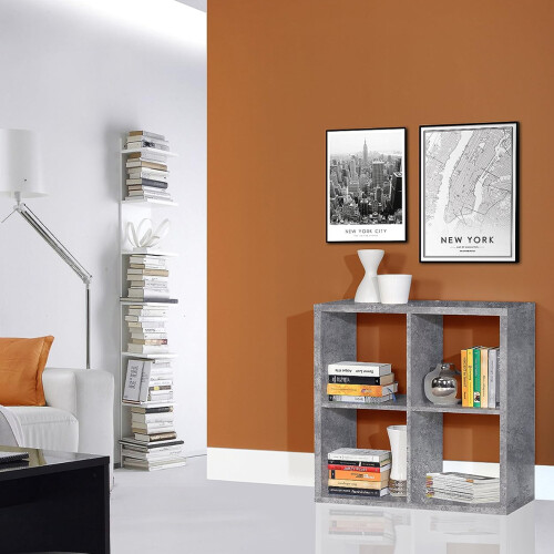 Mauro 2x2 Storage Unit in Concrete Grey 1