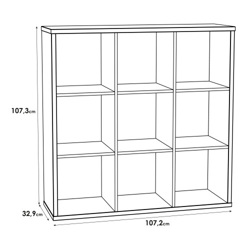 Mauro 3x3 Storage Unit in Concrete Grey 2