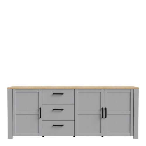 Bohol Large Sideboard in Riviera Oak/Grey Oak 1