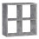 Mauro 2x2 Storage Unit in Concrete Grey 1