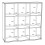Mauro 3x3 Storage Unit in Sand Oak 6