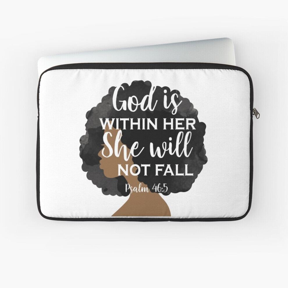 Laptop Sleeve God Is Within Her Motivational Psalm Quote 10 12 13 15 17 Inch Case Notebook Tablet Carrying Bag Cover 7802738505726