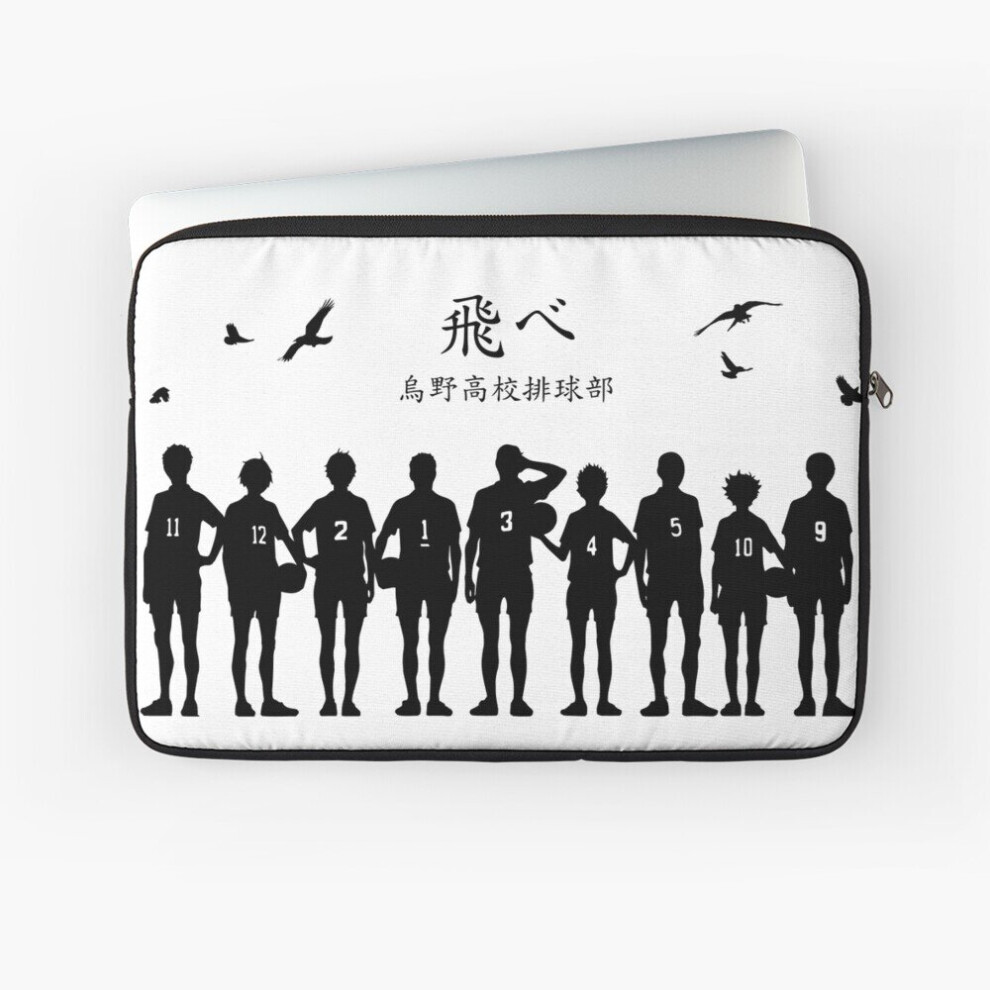 Laptop Sleeve Haikyuu!! - Karasuno 10 12 13 15 17 Inch Case Notebook Tablet Carrying Bag Cover White/Black 7802738465198