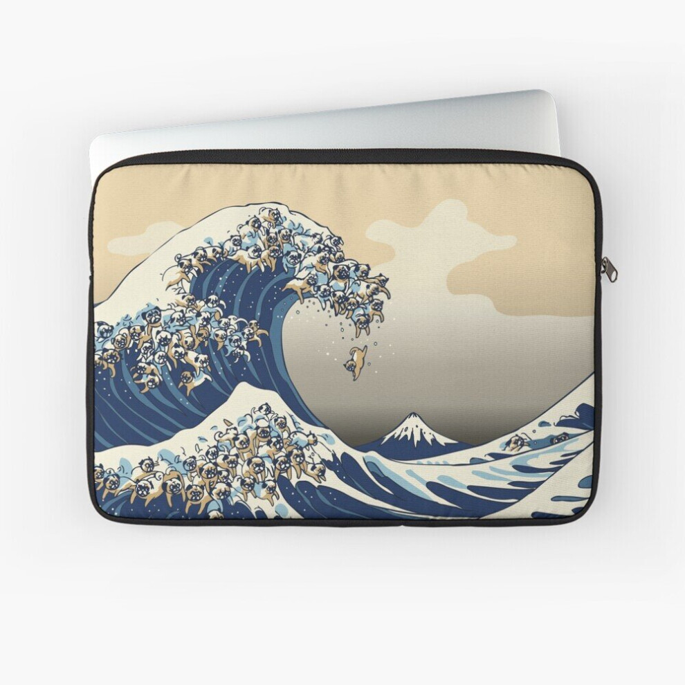 Laptop Sleeve The Great Wave Of Pugs Vanilla Sky 10 12 13 15 17 Inch Case Notebook Tablet Carrying Bag Cover 7802738435986