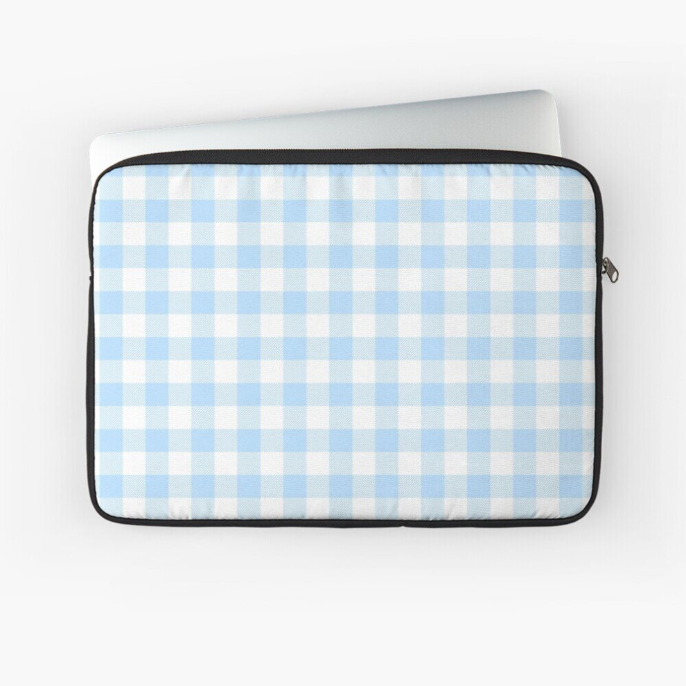 Laptop Sleeve Gingham 10 12 13 15 17 Inch Case Notebook Tablet Carrying Bag Cover Blue 7802738488739