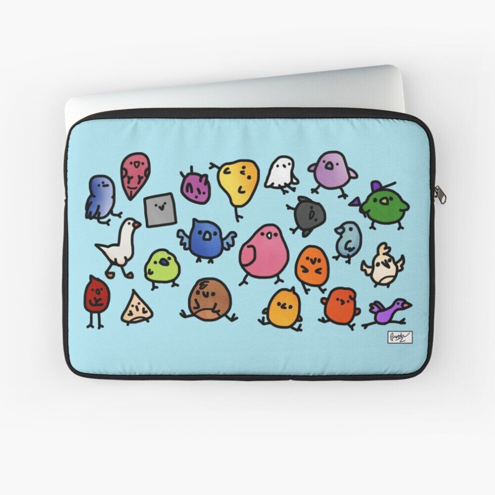 Laptop Sleeve Bird Menagerie Doodle 10 12 13 15 17 Inch Case Notebook Tablet Carrying Bag Cover 7802738435023