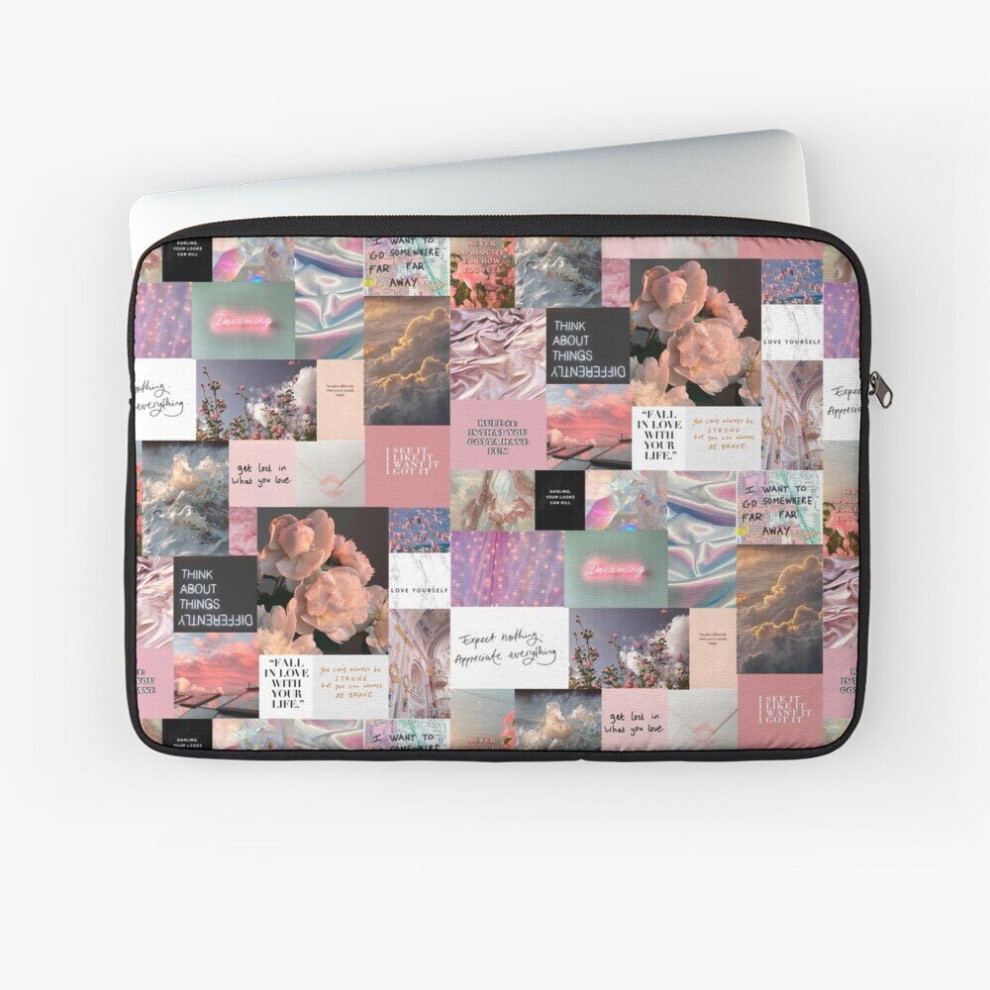 Laptop Sleeve Aesthetic 10 12 13 15 17 Inch Case Notebook Tablet Carrying Bag Cover Pink 7802738509823