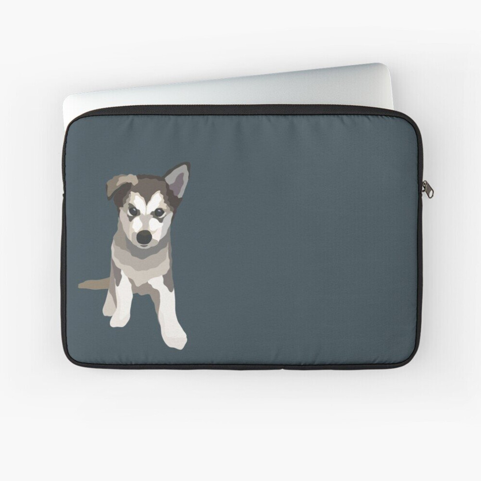 Laptop Sleeve Husky Puppy Dog Portrait Digital Illustration 10 12 13 15 17 Inch Case Notebook Tablet Carrying Bag Cover 7802738434439