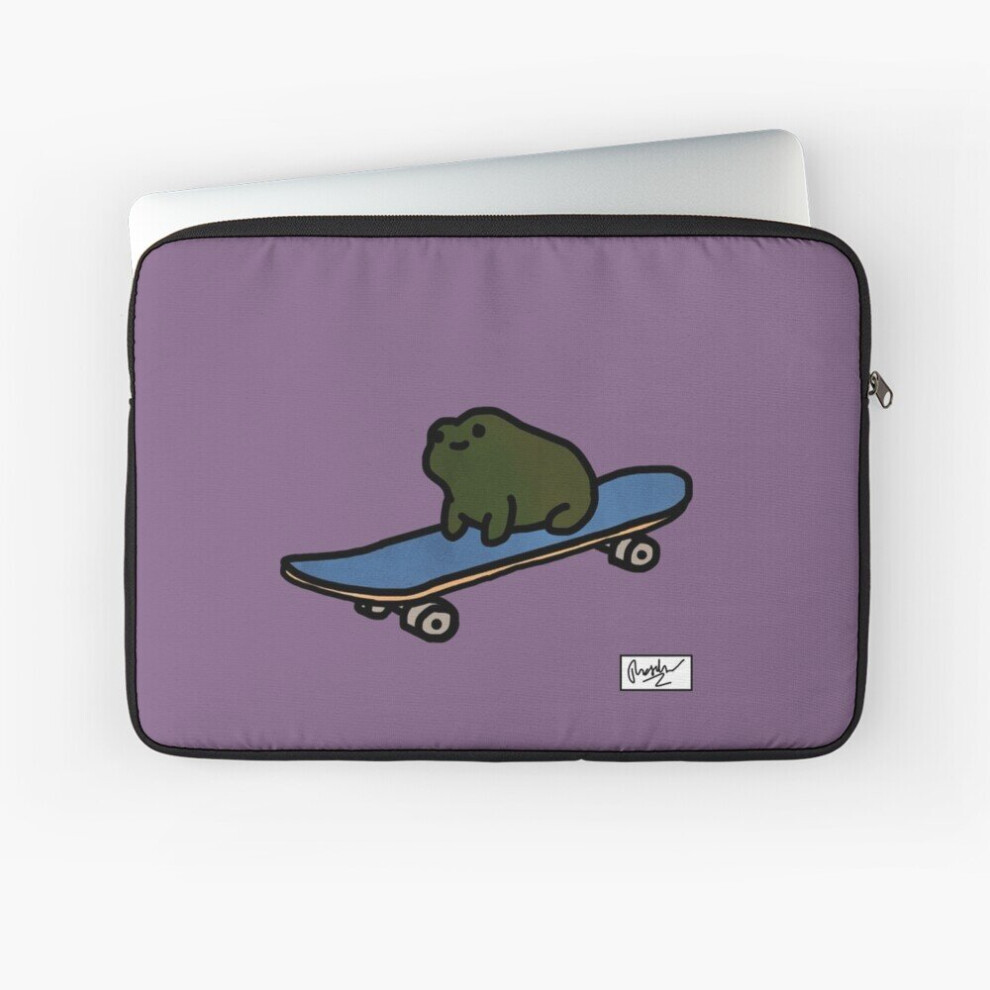 Laptop Sleeve Skateboarding Frog Doodle 10 12 13 15 17 Inch Case Notebook Tablet Carrying Bag Cover 7802738444513