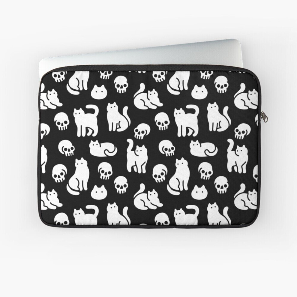 Laptop Sleeve Cats And Skulls Pattern 10 12 13 15 17 Inch Case Notebook Tablet Carrying Bag Cover 7802738448849