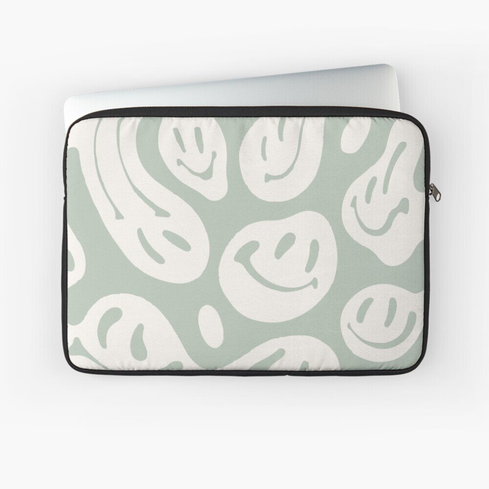 Laptop Sleeve Liquid Smiley Sage 10 12 13 15 17 Inch Case Notebook Tablet Carrying Bag Cover Green 7802738414356