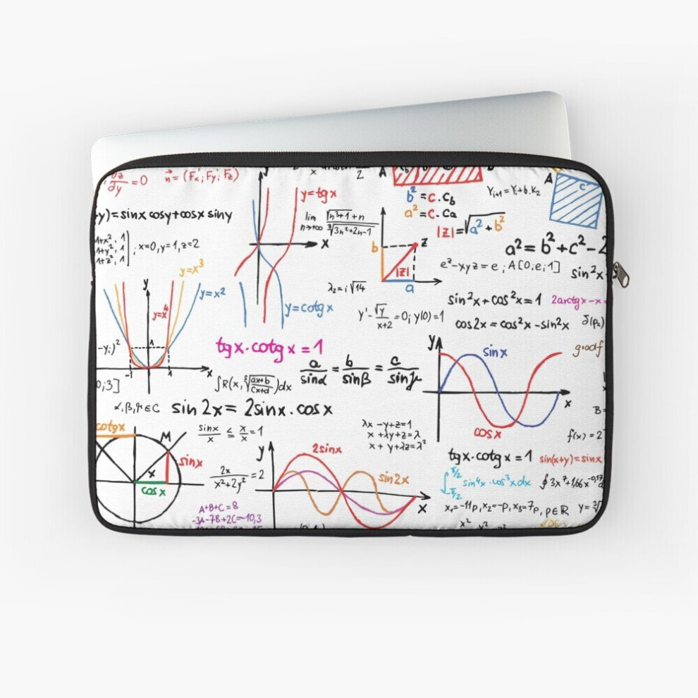 Laptop Sleeve Mathematics Formulas Numbers 10 12 13 15 17 Inch Case Notebook Tablet Carrying Bag Cover 7802738419894