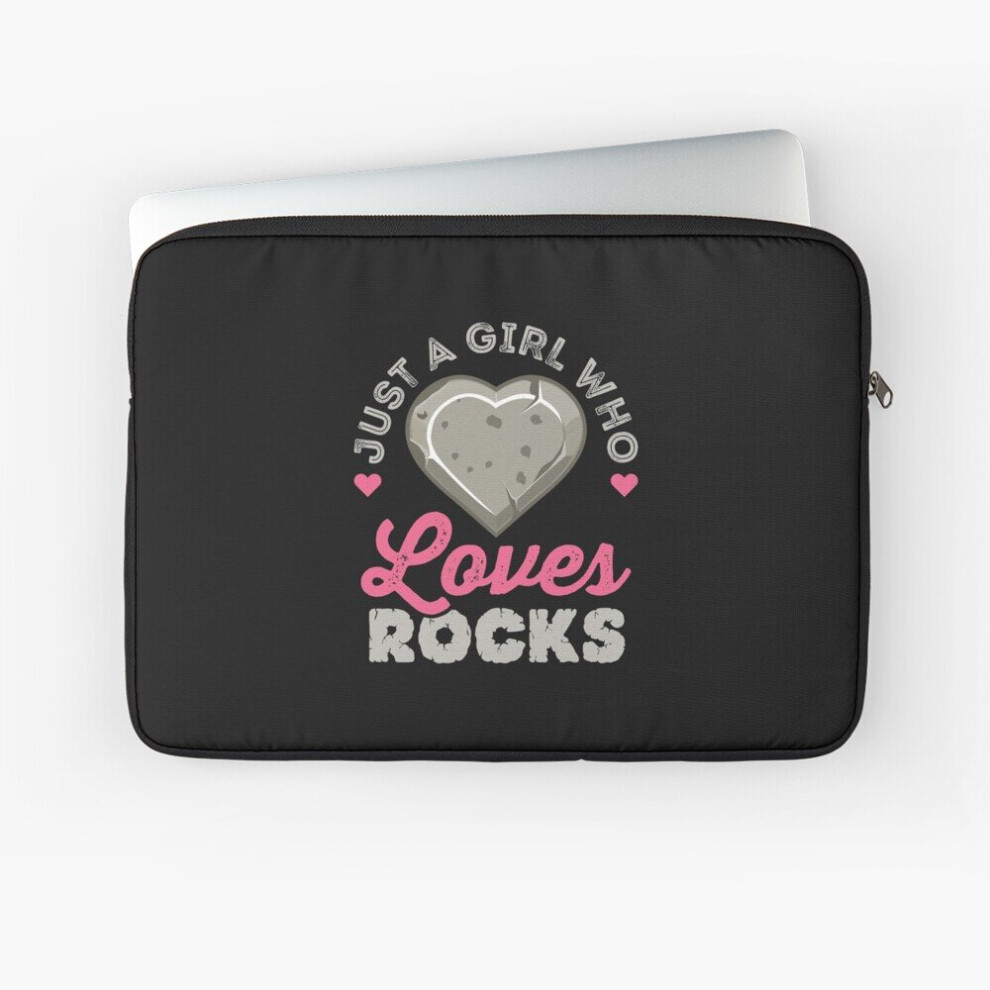 Laptop Sleeve Just A Girl Who Loves Rocks Geology Geologist Rockhound Rock Collector 10 12 13 15 17 Inch Case Notebook Tablet Carrying Bag Cover 7802738475975
