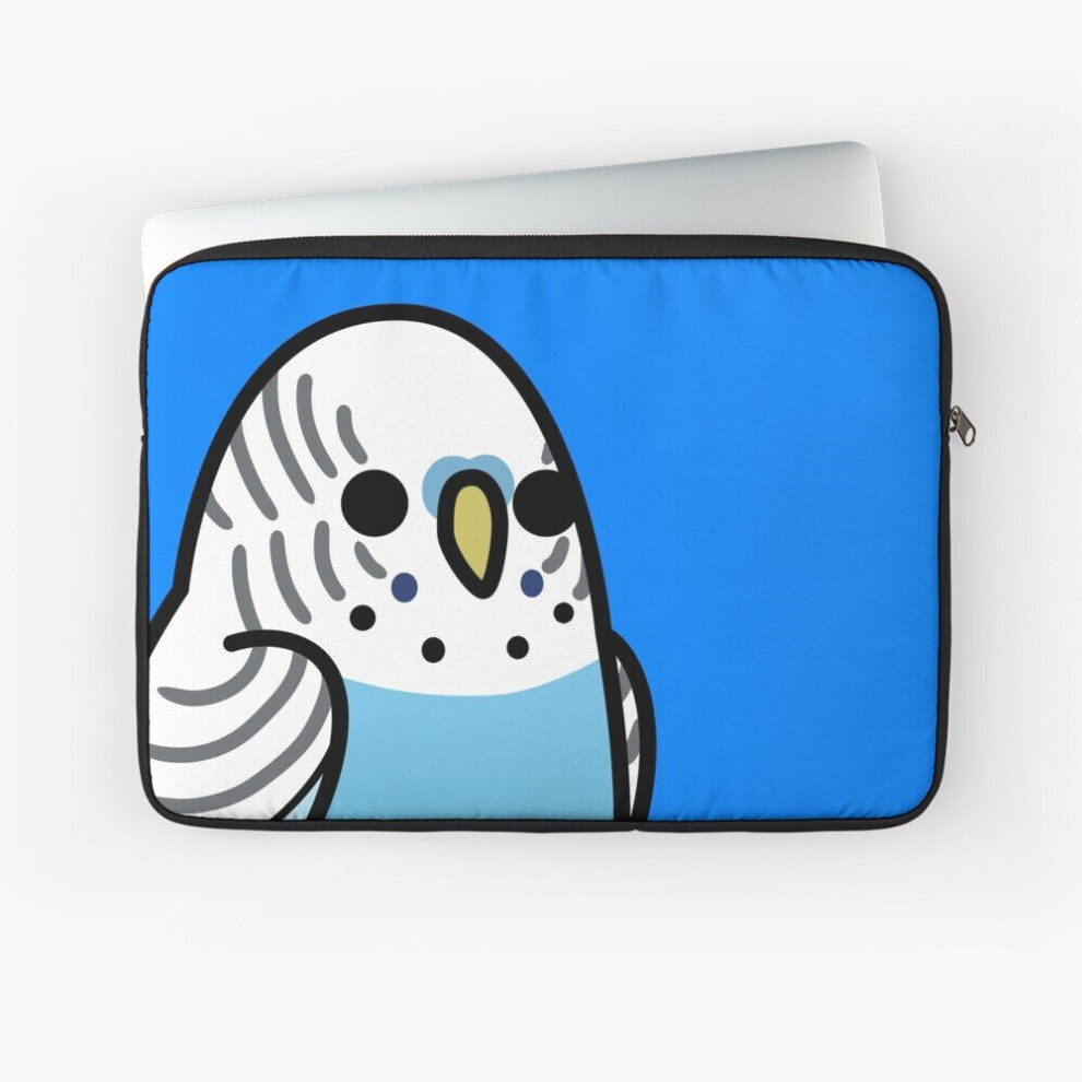 Laptop Sleeve Too Many Birds! - Budgie 10 12 13 15 17 Inch Case Notebook Tablet Carrying Bag Cover Blue 7802738454659