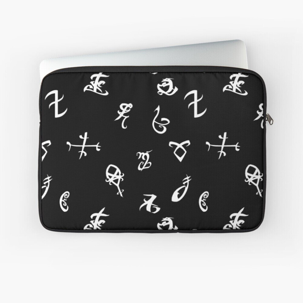 Laptop Sleeve Shadowhunters Runes B&W 10 12 13 15 17 Inch Case Notebook Tablet Carrying Bag Cover 7802738429800