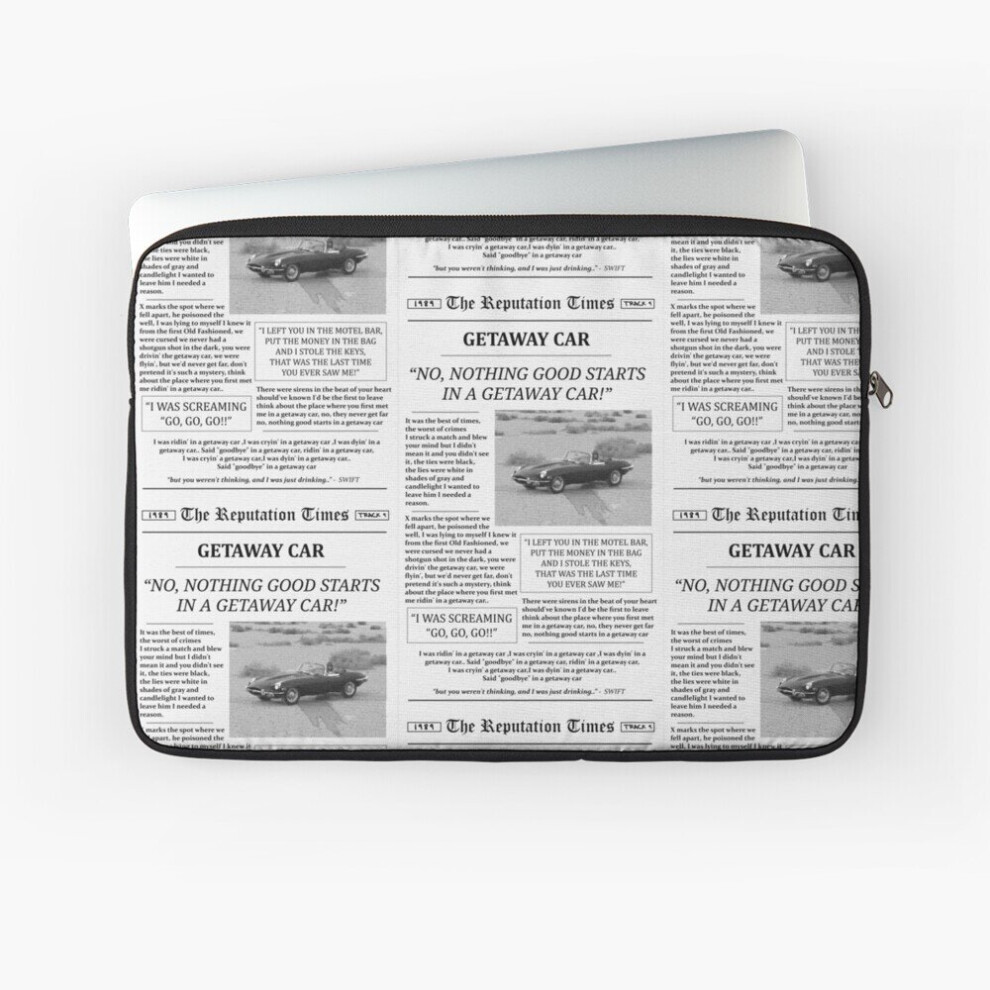 Laptop Sleeve Getaway Car Newspaper 10 12 13 15 17 Inch Case Notebook Tablet Carrying Bag Cover 7802738488555