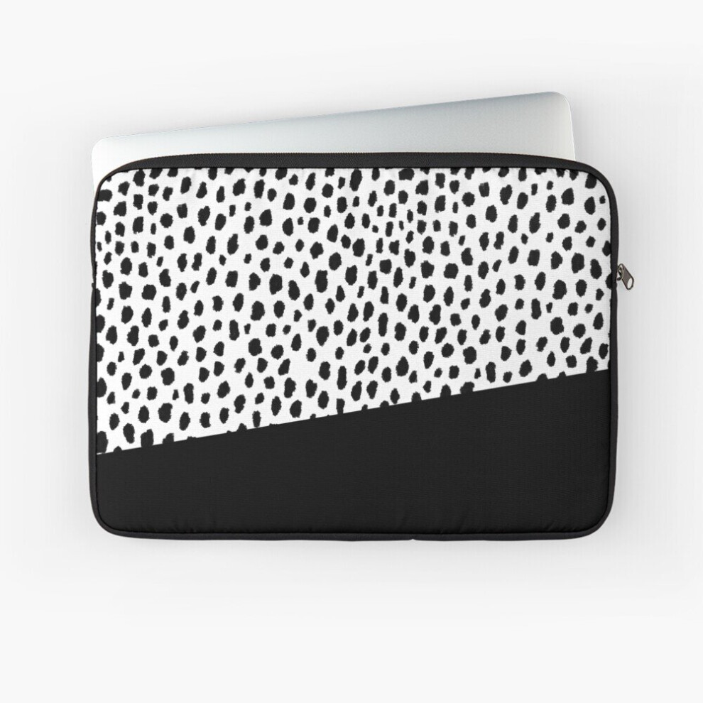 Laptop Sleeve Dalmatian Spots With Stripe 10 12 13 15 17 Inch Case Notebook Tablet Carrying Bag Cover Black 7802738505641