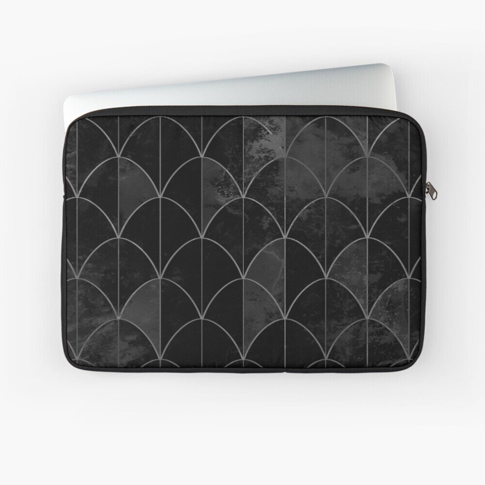 Laptop Sleeve Mermaid Scales. Black And White Watercolor. 10 12 13 15 17 Inch Case Notebook Tablet Carrying Bag Cover White,Black 7802738445404