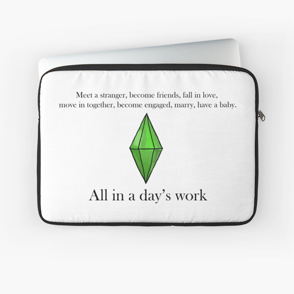 Laptop Sleeve All In A Days Work - Sims 10 12 13 15 17 Inch Case Notebook Tablet Carrying Bag Cover 7802738495539