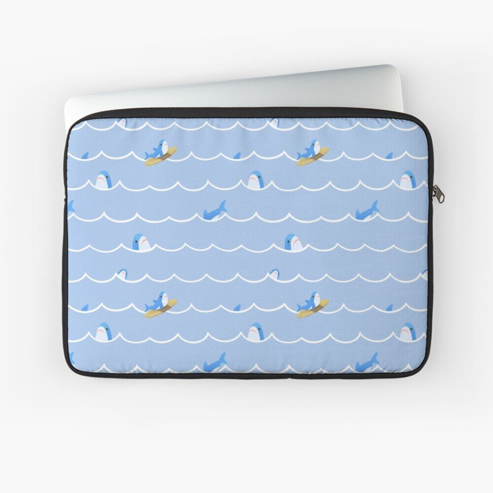 Laptop Sleeve Brucie Blahaj Shark Riding The Wave Pattern 10 12 13 15 17 Inch Case Notebook Tablet Carrying Bag Cover 7802738484441