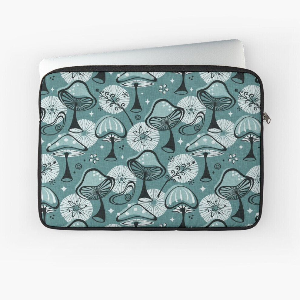 Laptop Sleeve Mid Mod Mushrooms - Studioxtine 10 12 13 15 17 Inch Case Notebook Tablet Carrying Bag Cover Blue 7802738518023
