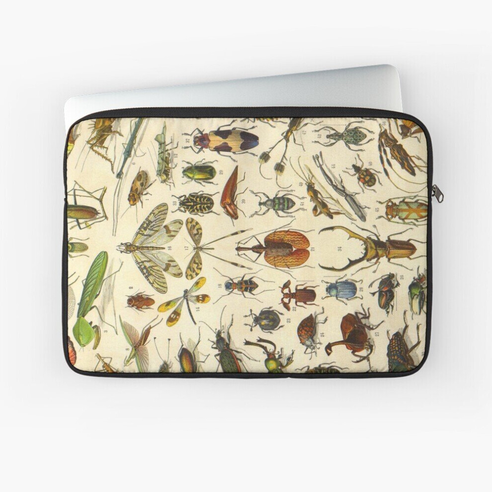 Laptop Sleeve Adolphe Millot Insects Larousse Encyclopedia Vintage Scientific Illustration 10 12 13 15 17 Inch Case Notebook Tablet Carrying Bag Cover