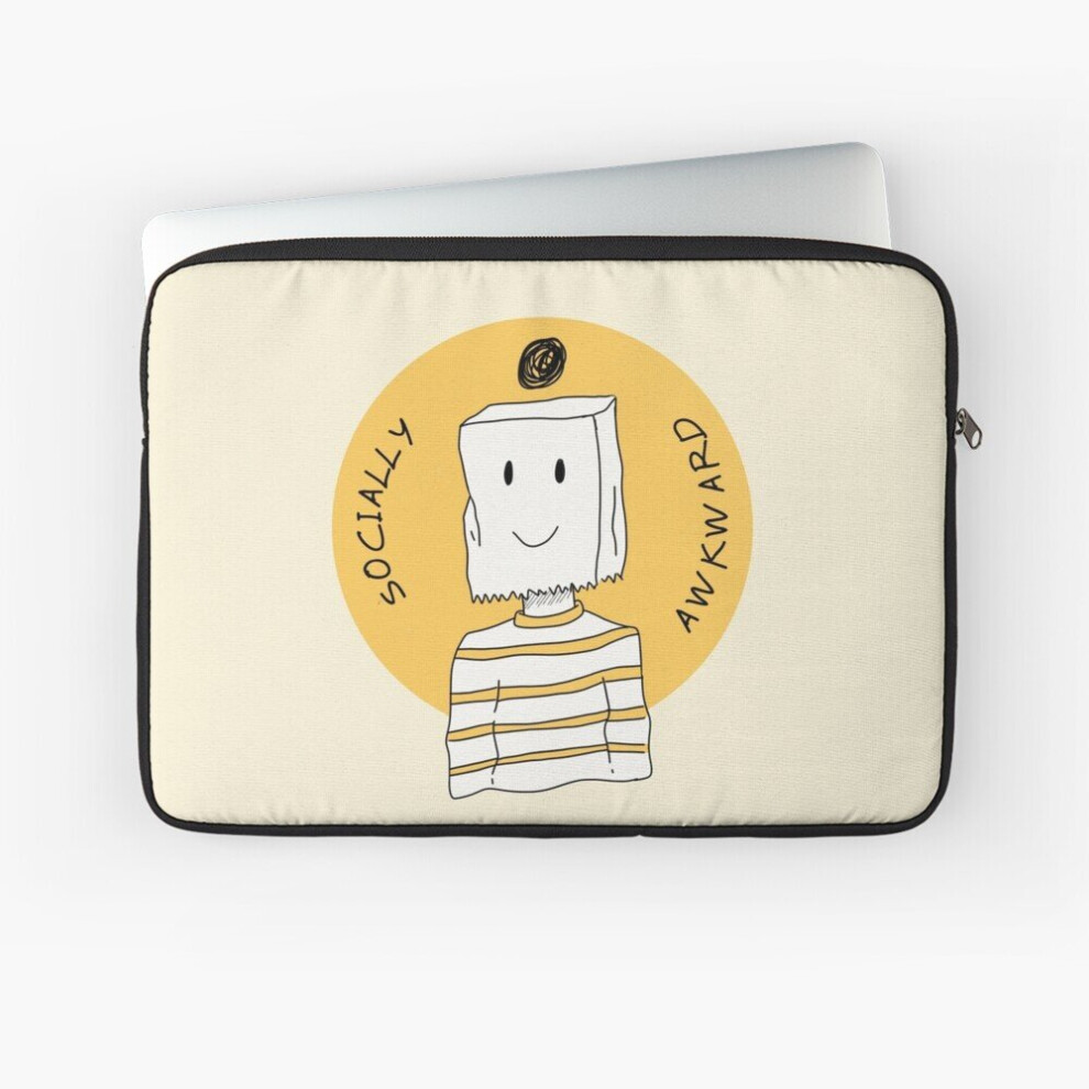 Laptop Sleeve Socially Awkward Cute Doodle 10 12 13 15 17 Inch Case Notebook Tablet Carrying Bag Cover 7802738516388