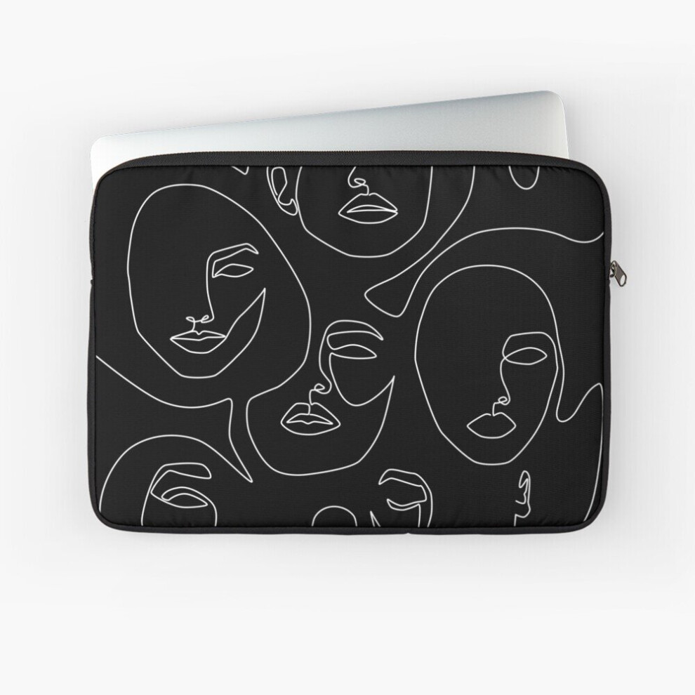 Laptop Sleeve Faces In 10 12 13 15 17 Inch Case Notebook Tablet Carrying Bag Cover Dark 7802738506983