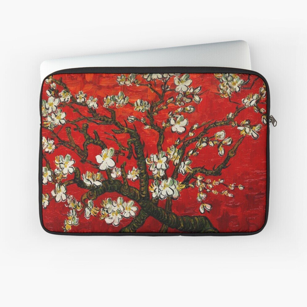 Laptop Sleeve Van Gogh. Sakura Cherry Blossoms 10 12 13 15 17 Inch Case Notebook Tablet Carrying Bag Cover Red 7802738518283
