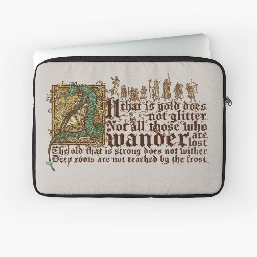 Laptop Sleeve All That Is Does Not Glitter 10 12 13 15 17 Inch Case Notebook Tablet Carrying Bag Cover Gold 7802738429701
