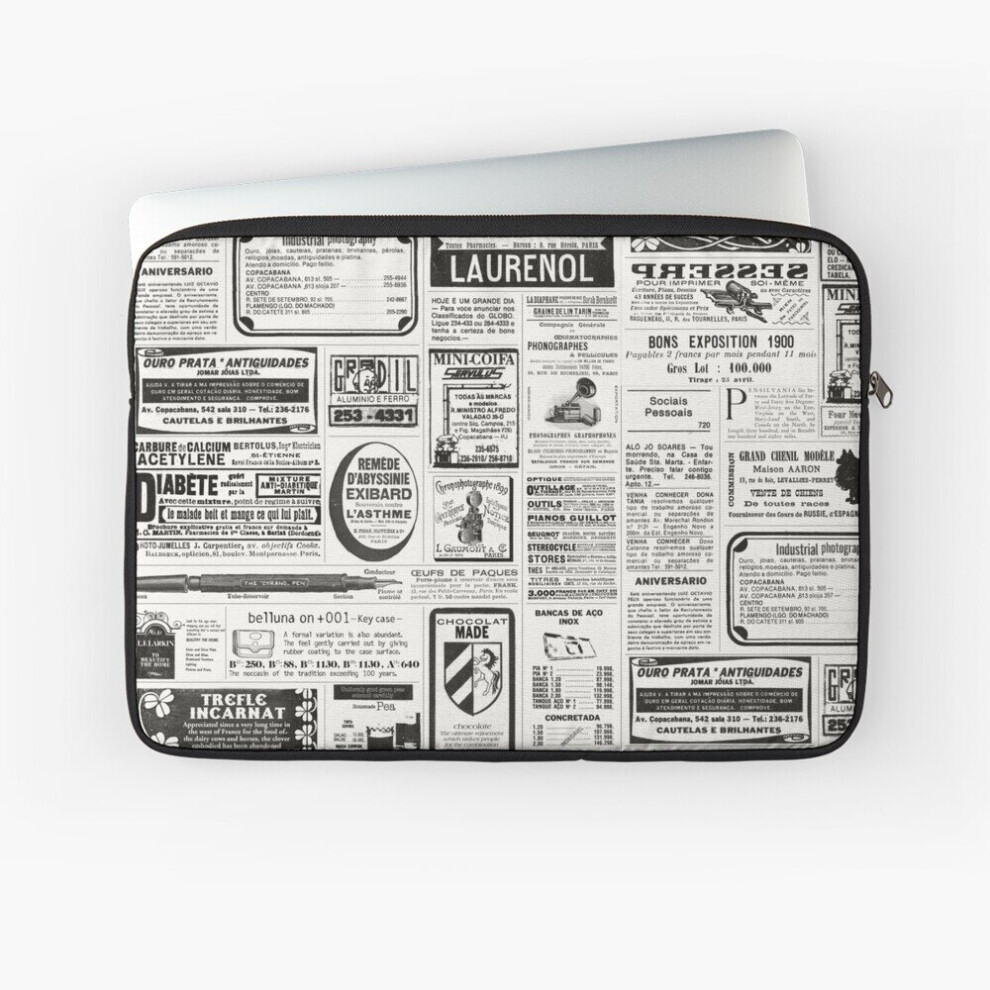 Laptop Sleeve Old Newspaper 10 12 13 15 17 Inch Case Notebook Tablet Carrying Bag Cover 7802738502725