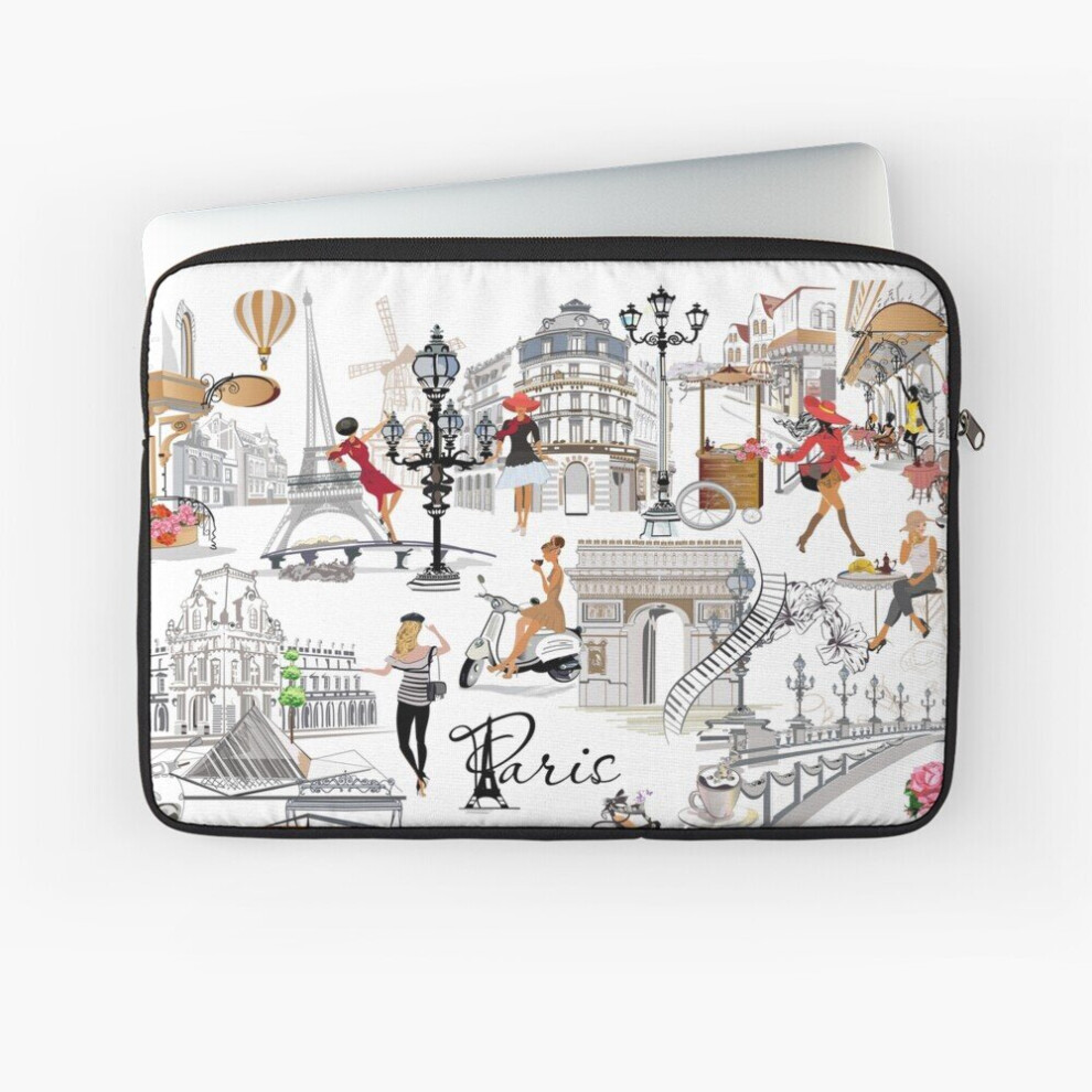 Laptop Sleeve Travel To Paris 10 12 13 15 17 Inch Case Notebook Tablet Carrying Bag Cover 7802738512830