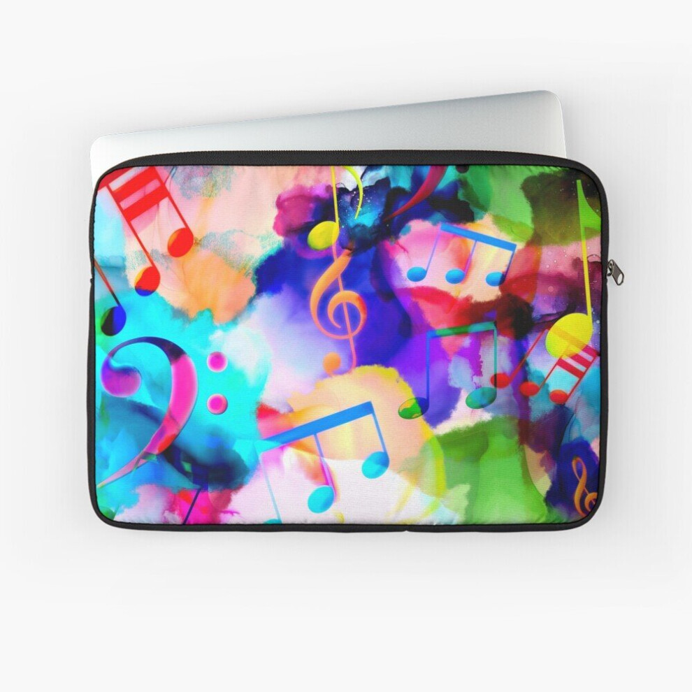 Laptop Sleeve Color Explosion Musical Notation 10 12 13 15 17 Inch Case Notebook Tablet Carrying Bag Cover 7802738448658