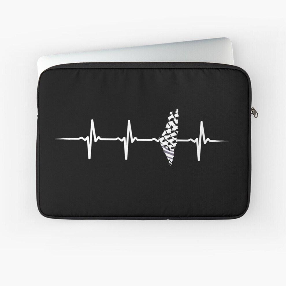 Bearlad Laptop Sleeve Palestine Is My Heartbeats - Palestinian Map With Keffiyeh 10 12 13 15 17 Inch Case Notebook Tablet Carrying Bag Cover