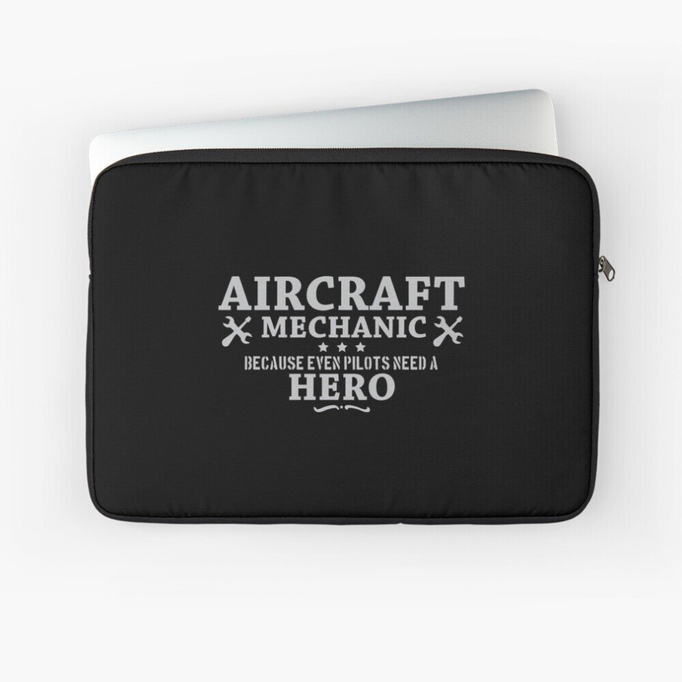 Laptop Sleeve Aircraft Mechanic, Quotes 10 12 13 15 17 Inch Case Notebook Tablet Carrying Bag Cover 7802738495379