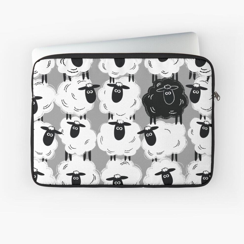 Laptop Sleeve Black Sheep #1 - By Sheep Well 10 12 13 15 17 Inch Case Notebook Tablet Carrying Bag Cover