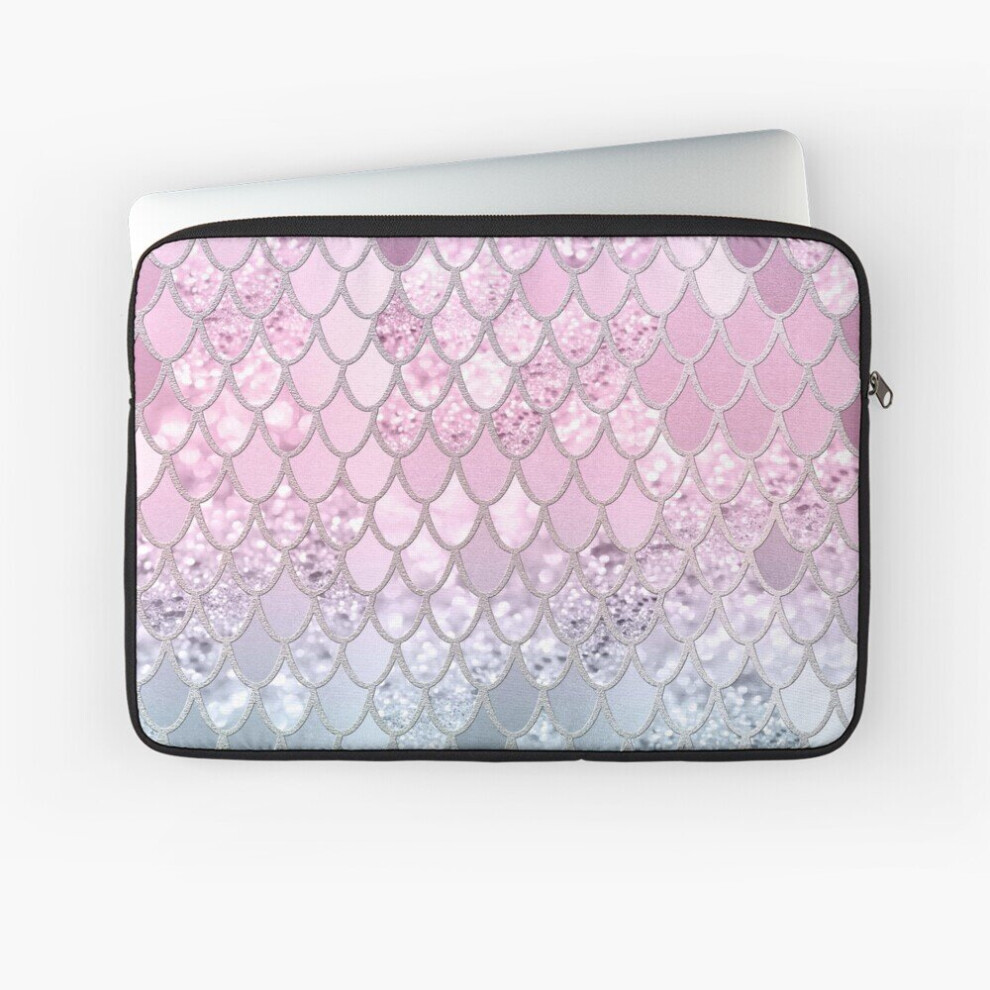 Laptop Sleeve Mermaid Glitter Scales #2 (Faux Glitter) #Shiny #Decor #Art 10 12 13 15 17 Inch Case Notebook Tablet Carrying Bag Cover 7802738430295