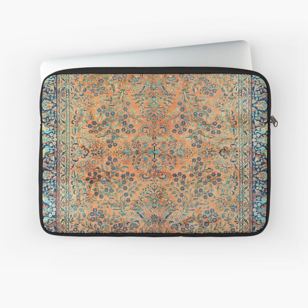 Laptop Sleeve Manchester Kashan Floral Persian Carpet Print 10 12 13 15 17 Inch Case Notebook Tablet Carrying Bag Cover 7802738432374
