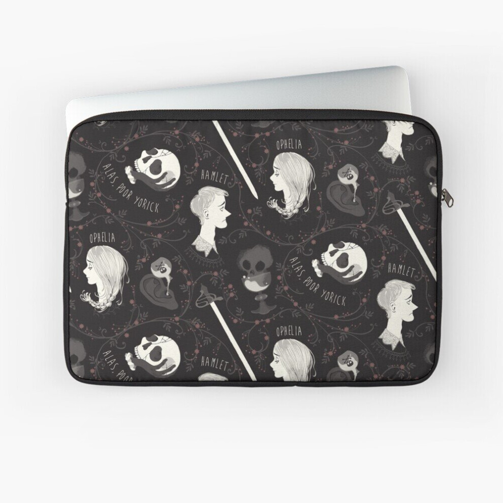 Laptop Sleeve Shakespearean Pattern - Hamlet 10 12 13 15 17 Inch Case Notebook Tablet Carrying Bag Cover 7802738502404