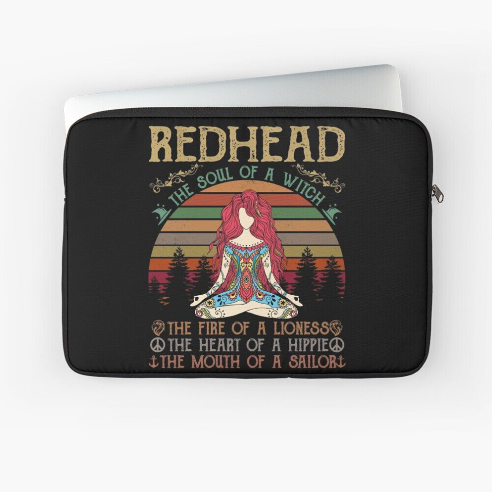 Laptop Sleeve Redhead The Soul Of A Witch The Fire Of A Lioness The Heart Of A Hippie 10 12 13 15 17 Inch Case Notebook Tablet Carrying Bag Cover 7802738496031