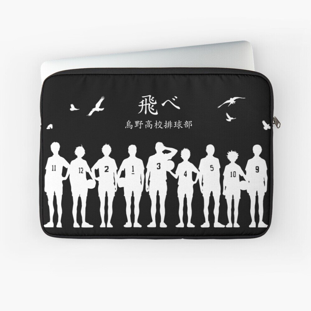 Laptop Sleeve Haikyuu!! - Karasuno 10 12 13 15 17 Inch Case Notebook Tablet Carrying Bag Cover Black/White 7802738489682