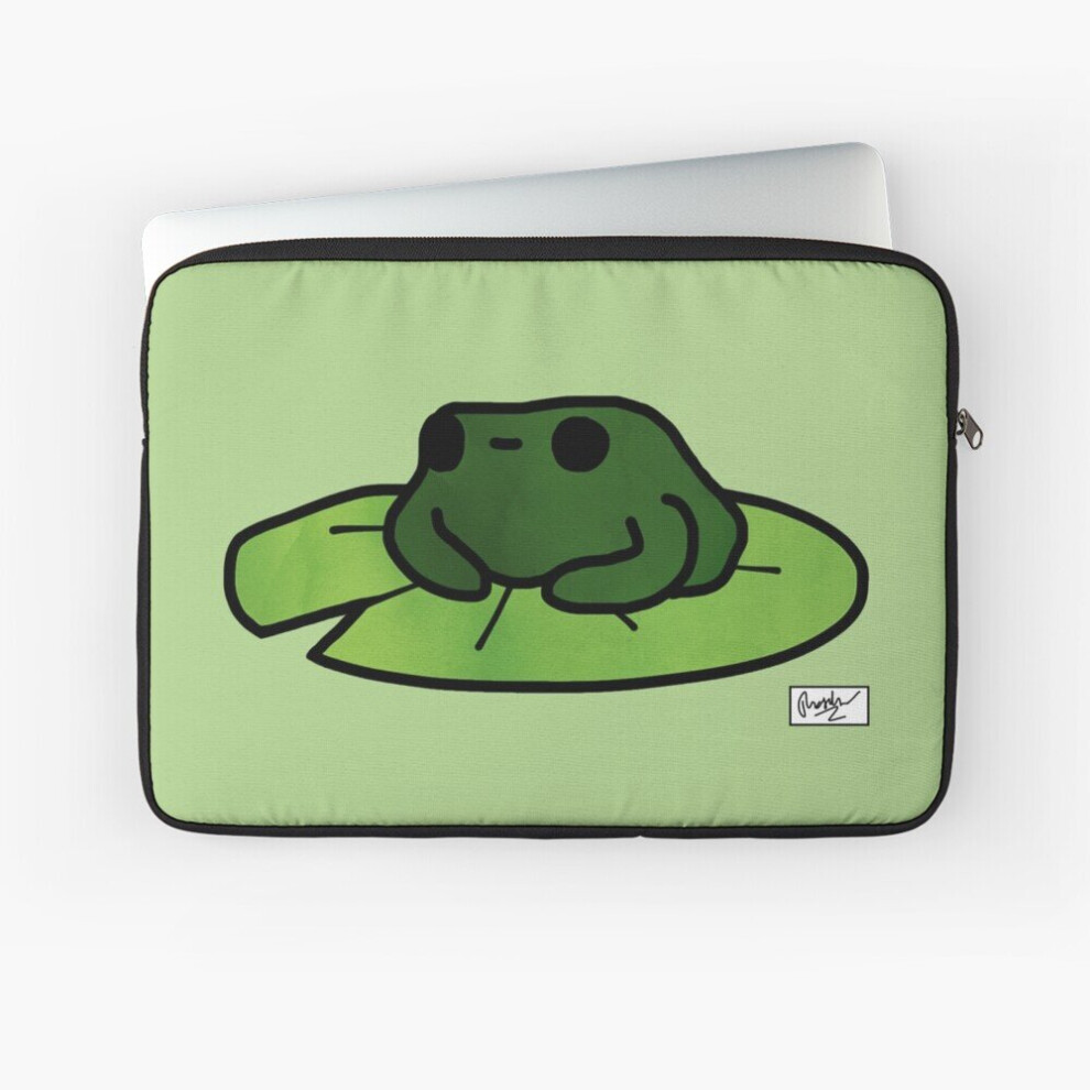 Laptop Sleeve Frog On Lilypad Doodle 10 12 13 15 17 Inch Case Notebook Tablet Carrying Bag Cover 7802738450859