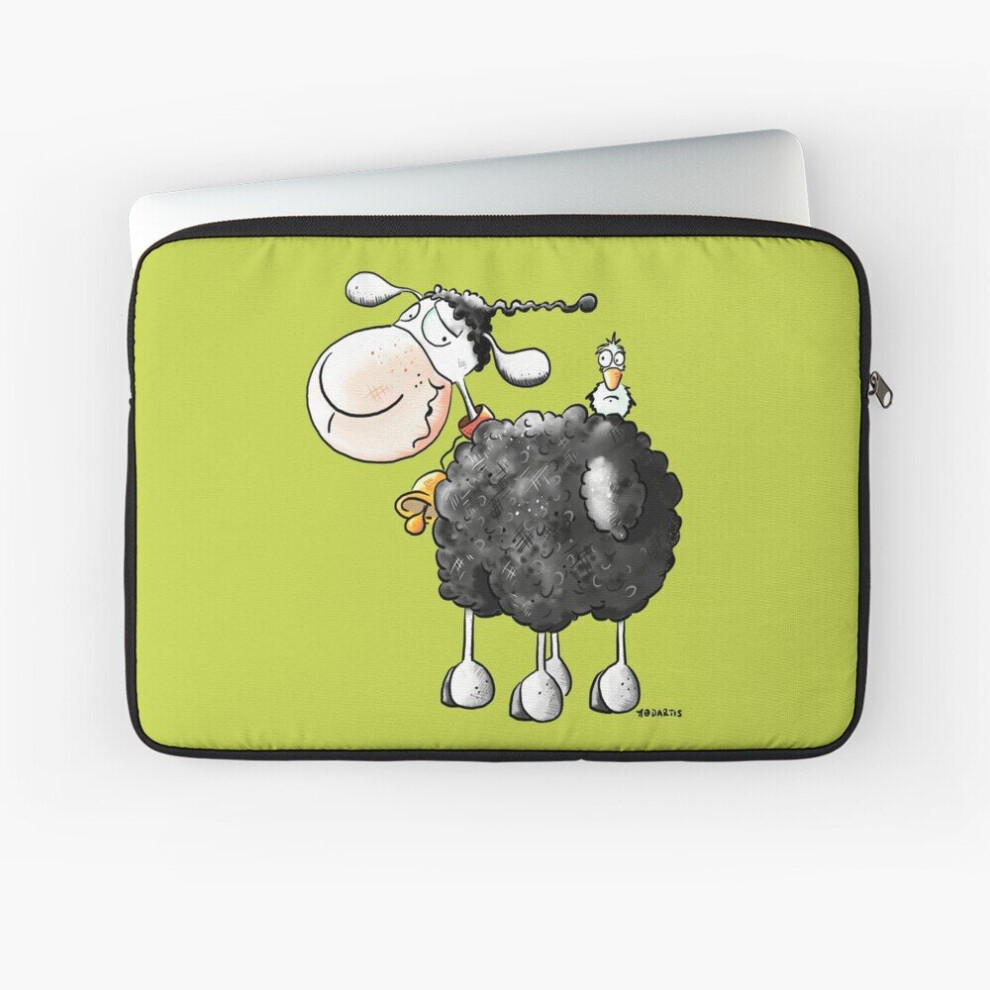 Laptop Sleeve Smiling Sheep 10 12 13 15 17 Inch Case Notebook Tablet Carrying Bag Cover Black 7802738473186