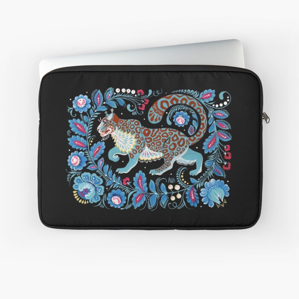 Laptop Sleeve Snow Leopard Folk Art 10 12 13 15 17 Inch Case Notebook Tablet Carrying Bag Cover 7802738509748