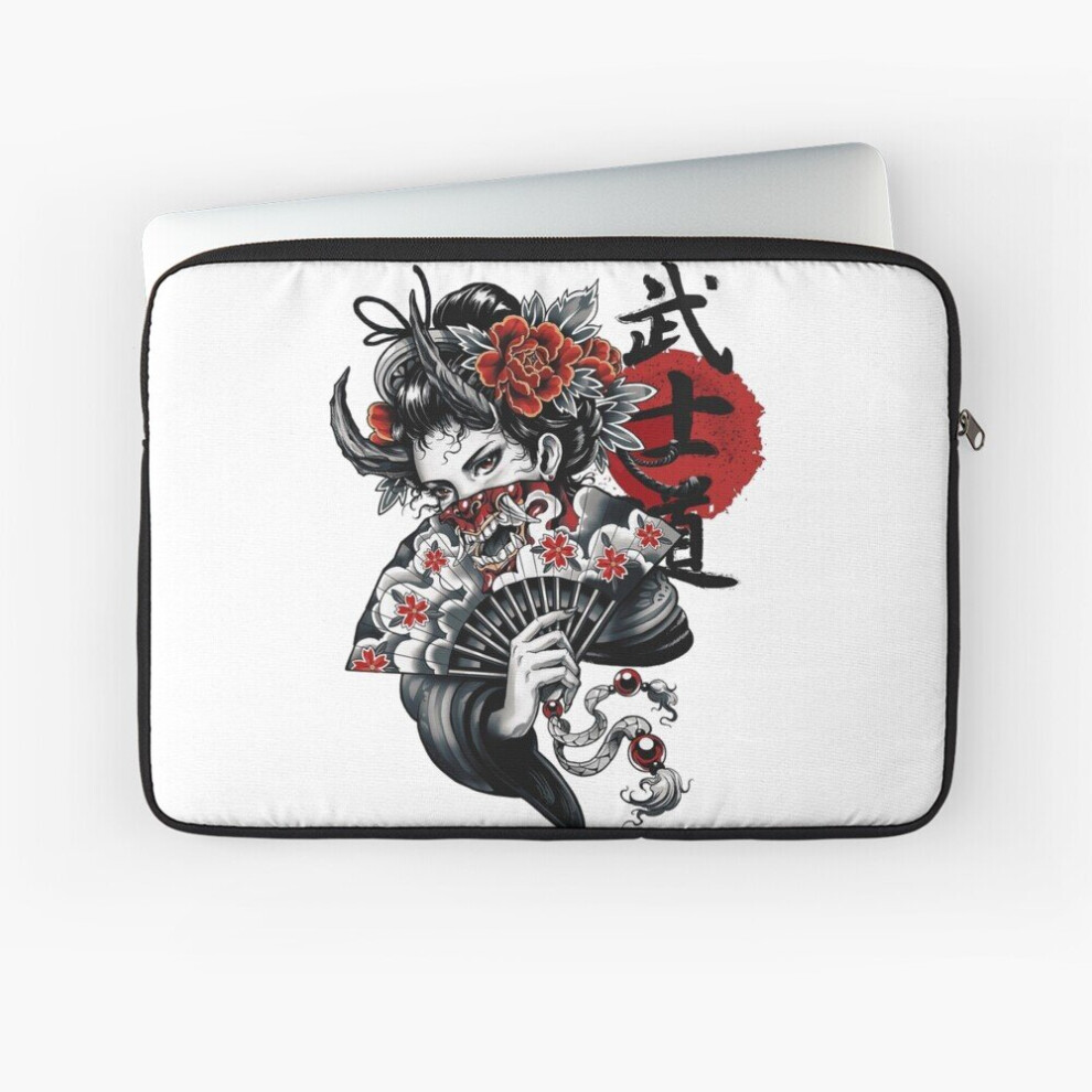 Laptop Sleeve Japanese Geisha Girl Vaporwave Cyberpunk Popart Urban Style 10 12 13 15 17 Inch Case Notebook Tablet Carrying Bag Cover 7802738426700